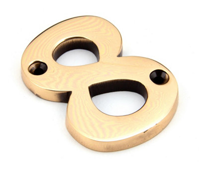 From The Anvil Polished Bronze Numeral 8 from B&Q