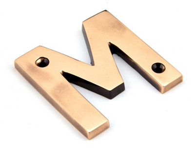From The Anvil Polished Bronze Letter M from B&Q
