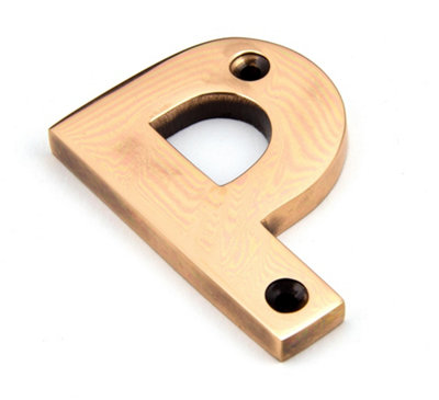 From The Anvil Polished Bronze Letter P from B&Q
