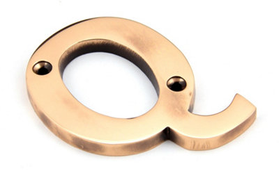 From The Anvil Polished Bronze Letter Q from B&Q