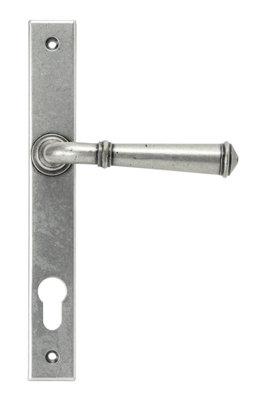 Blacksmith Pewter Patina Regency Slimline Sprung Lever Latch Set - Image 4