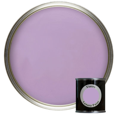 Vintro Luxury Matt Emulsion Violet, Multi Surface Paint For Walls, Ceilings & Wood- (Dames Violet) 125Ml