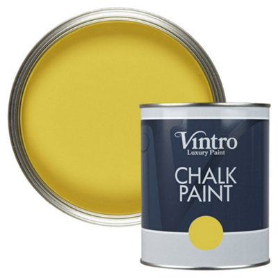 Vintro Yellow Chalk Paint/furniture Paint Matt Finish 1 Litre (Sunflower) from B&Q