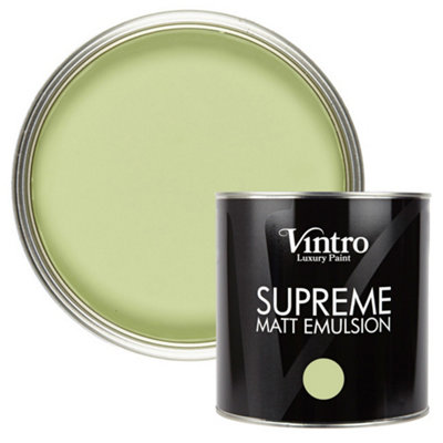 Vintro Luxury Matt Emulsion Pale GreenMulti Surface Paint For WallsCeilingsWoodMetal2.5L (Eden) from B&Q