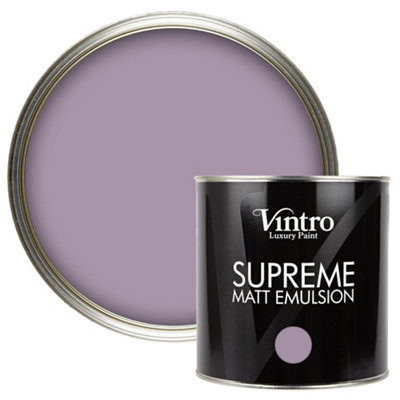 Vintro Luxury Matt Emulsion LilacMulti Surface Paint For WallsCeilingsWoodMetal2.5L (Amethyst) from B&Q
