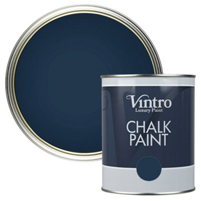 Vintro Blacky/blue Chalk Paint/furniture Paint Matt Finish 1 Litre (Nightfall) from B&Q