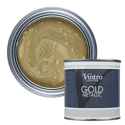 Vintro Gold Decorative Metallic Paint For WallsFurnitureCrafts & Upcycling 250Ml from B&Q