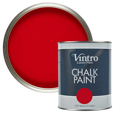 B&Q -  Crimson Red Chalk Paint/furniture Paint Matt Finish 1 Litre (Dante's Dream)