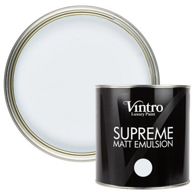 Vintro Luxury Matt Emulsion Hint Of Blue Multi Surface Paint For WallsCeilingsWoodMetal2.5L (Beau Blue) from B&Q