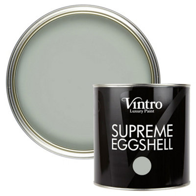 Vintro Paint Green-Blue Eggshell For Walls Wood Trim Satin Furniture Paint Interior & Exterior 2.5L (Duck Egg) from B&Q