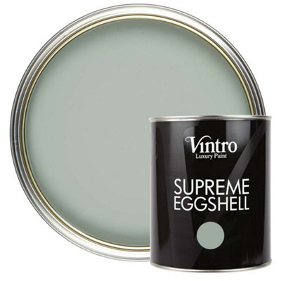 Vintro Paint Duck Egg Eggshell Paint 1L - Satin Finish - Washable Interior/Exterior Paint - Green - Image 4