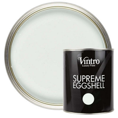 Vintro Paint Hint Of Green Eggshell For Walls Wood Trim Satin Furniture Paint Interior & Exterior 1L (Honeydew) from B&Q