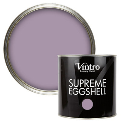 Vintro Paint Lilac Eggshell For Walls Wood Trim Satin Furniture Paint Interior & Exterior 2.5L (Amethyst) from B&Q
