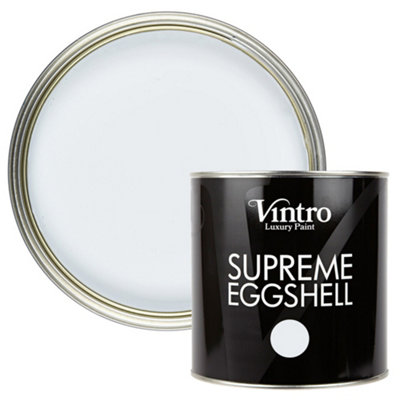 Vintro Paint Hint Of Blue Eggshell For Walls Wood Trim Satin Furniture Paint Interior & Exterior 2.5L (Beau Blue) from B&Q
