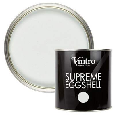 Vintro Paint Hint Of Green Eggshell For Walls Wood Trim Satin Furniture Paint Interior & Exterior 2.5L (Honeydew) from B&Q