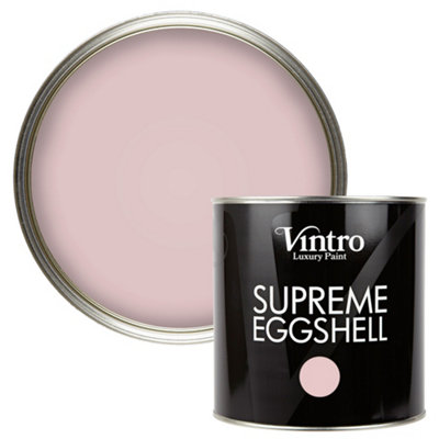 B&Q -  Paint Pink Eggshell For Walls Wood Trim Satin Furniture Paint Interior & Exterior 2.5L (Madame De Pompadour)