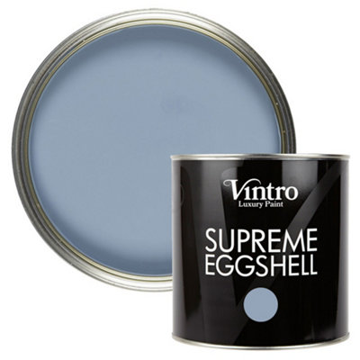 Vintro Paint Blue Eggshell For Walls Wood Trim Satin Furniture Paint Interior & Exterior 2.5L (Morocco) from B&Q