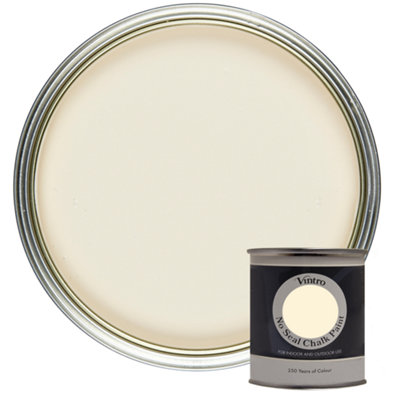 Vintro No Seal Chalk Paint Cream Interior & Exterior For Furniture Walls Wood Metal 200Ml (Ermine) from B&Q