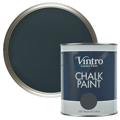 Vintro Paint Vintro Dark Grey Chalk Paint/furniture Paint Matt Finish 1 Litre (Lowry Grey) from B&Q