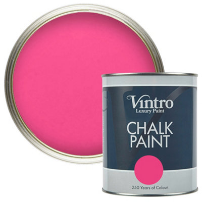 Vintro Paint Vintro Bright Pink Chalk Paint/furniture Paint Matt Finish 1 Litre (Deptford Pink) from B&Q
