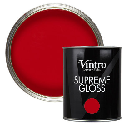 Vintro Paint | Gloss Paint | for Walls | Wood | Trim | Gloss Furniture Paint | Interior & Exterior Use. 1 Litre (Red - Valentine) - Image 4
