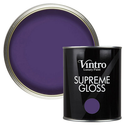 Vintro Purple Gloss 1L WallsCeilingsMetal & Wood (Royal Purple) from B&Q