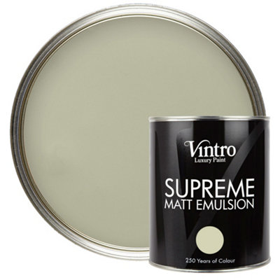 Vintro Luxury Matt Emulsion Green Smooth FinishMulti Surface PaintWallsCeilingsWoodMetal1L (Symphony Green) from B&Q