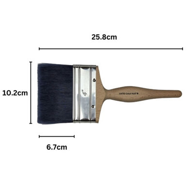Vintro Synthetic Bristle Flat Brush 4" from B&Q