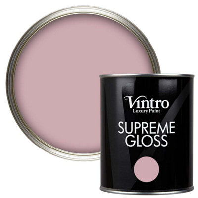 Vintro Paint | Gloss Paint | for Walls | Wood | Trim | Gloss Furniture Paint | Interior & Exterior Use. 1 Litre (Dusky Pink - Albert Bridge) - Image 4