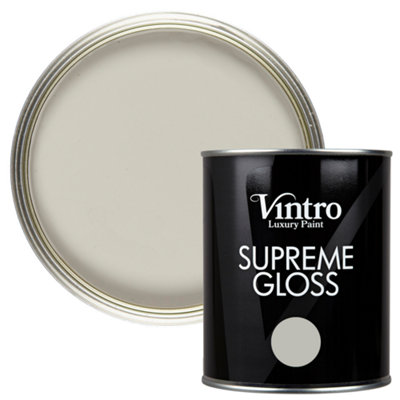 B&Q -  Grey Gloss 1L WallsCeilingsMetal & Wood (Dove)