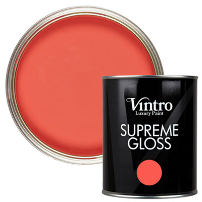 B&Q -  Coral Gloss 1L WallsCeilingsMetal & Wood (Medusa)