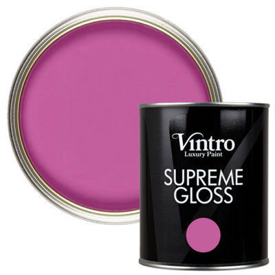 Vintro Pinky Purple Gloss 1L WallsCeilingsMetal & Wood (Orchid) from B&Q