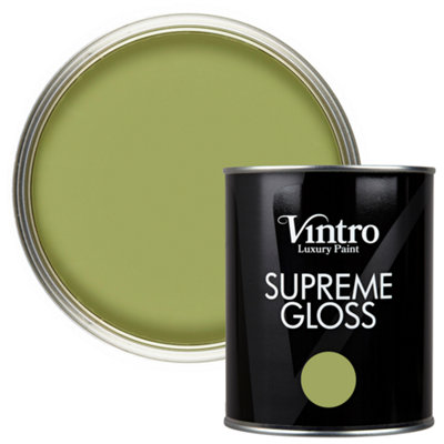 B&Q -  Green Gloss 1L WallsCeilingsMetal & Wood (Sage)