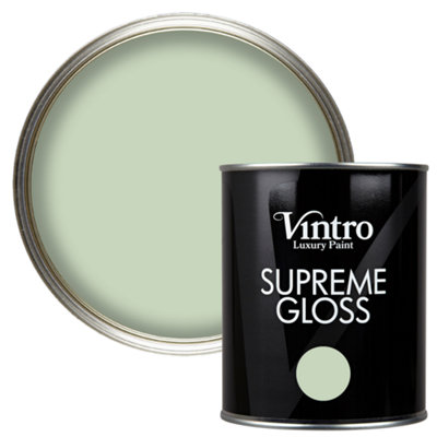 Vintro Pale Green Gloss 1L WallsCeilingsMetal & Wood (Verdant) from B&Q