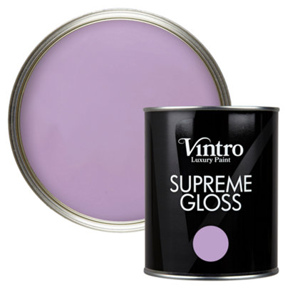 Vintro Violet Gloss 1L WallsCeilingsMetal & Wood (Dames Violet) from B&Q