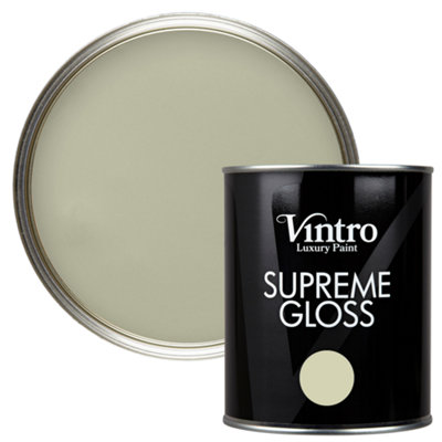 Vintro Paint Walls and Ceilings - Symphony Green Gloss Paint - 1L - Image 3