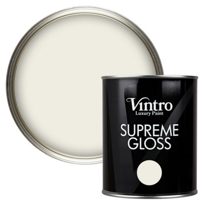 Vintro Cream Gloss 1L WallsCeilingsMetal & Wood (Trafalgar Square) from B&Q