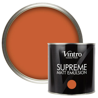 B&Q -  Luxury Matt Emulsion Orange Brown Multi Surface Paint For WallsCeilingsWoodMetal2.5L (Thor's Rust) - Image 4