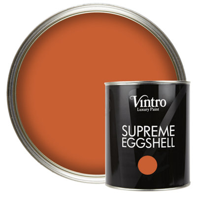 B&Q -  Paint Orange Brown Eggshell For Walls Wood Trim Satin Furniture Paint Interior & Exterior 1L (Thor's Rust) - Image 4