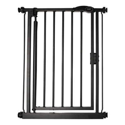  - Safetots Pressure Fit Self Closing Stair GateExtra Narrow61Cm66.5CmMatt BlackAuto Closing Baby GateSafety Barrier