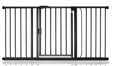 Safetots Pressure Fit Self Closing Stair Gate147Cm154CmMatt BlackAuto Closing Baby GateSafety Barrier from B&Q