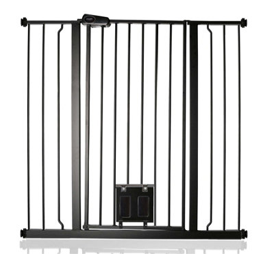 Bettacare Pet Gate With Lockable Cat Flap100.8Cm108.4CmBlack104Cm In Height from B&Q