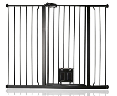 Bettacare Pet Gate With Lockable Cat Flap120.3Cm127.9CmBlack104Cm In Height from B&Q