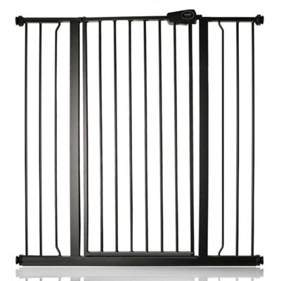 Bettacare Child And Pet Gate100.8Cm108.4CmMatt BlackExtra Tall Gate 104Cm In HeightPressure Fit Stair Gate from B&Q