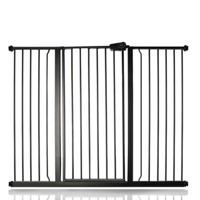 Bettacare Child And Pet Gate133.2Cm140.8CmMatt BlackExtra Tall Gate 104Cm In HeightPressure Fit Stair Gate from B&Q