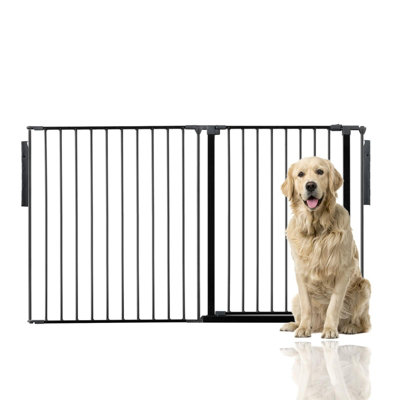 Bettacare Premium Extra Tall Multi Panel Flexible Dog BarrierUp To 154Cm WideBlack105Cm Tall from B&Q