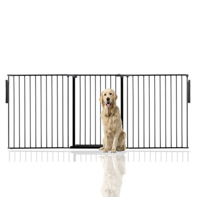 Bettacare Premium Extra Tall Multi Panel Flexible Dog BarrierUp To 226Cm WideBlack105Cm Tall from B&Q