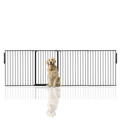Bettacare Premium Extra Tall Multi Panel Flexible Dog BarrierUp To 298Cm WideBlack105Cm Tall from B&Q