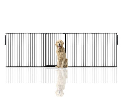 Bettacare Premium Extra Tall Multi Panel Flexible Dog BarrierUp To 344Cm WideBlack105Cm Tall from B&Q