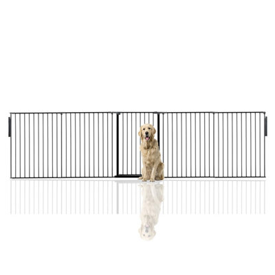Bettacare Premium Extra Tall Multi Panel Flexible Dog BarrierUp To 370Cm WideBlack105Cm Tall from B&Q